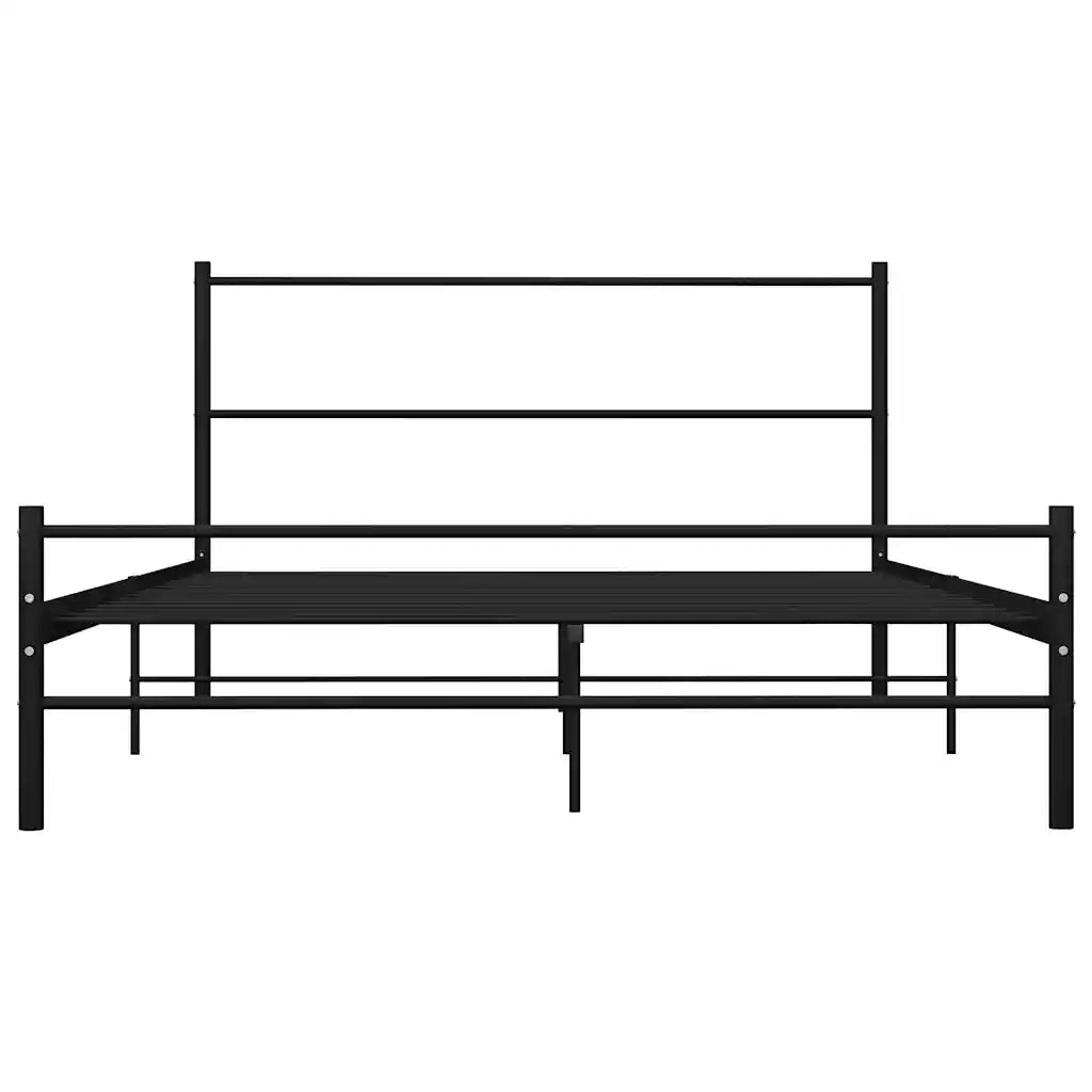 Giroletto-Struttura Letto Nero in Metallo 160x200 cm 765689