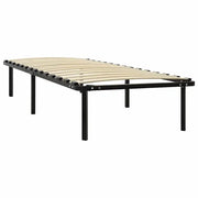 Letto singolo | Letto per adulti | Giroletto Nero in Metallo 90x200 cm