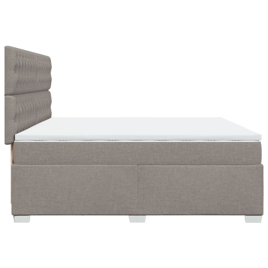 Giroletto a Molle con Materasso Tortora 200x200 cm in Tessuto 3290606