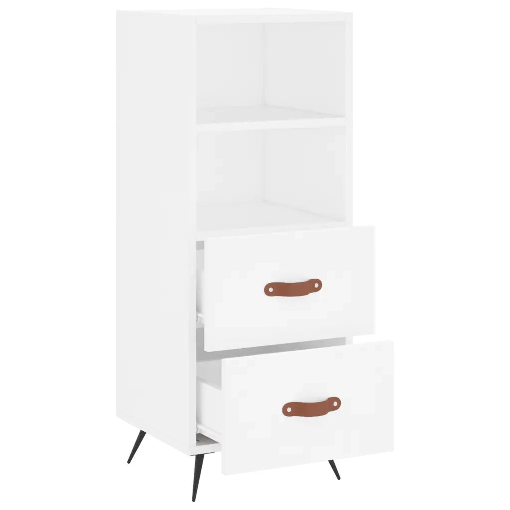 Credenza-Buffet-Armadio da cucina Bianca 34,5x34x90 cm in Legno Multistrato 364263