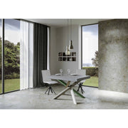 Tavolo allungabile 140/400x90 cm Volantis Premium telaio Multicolore 4/A - Cemento