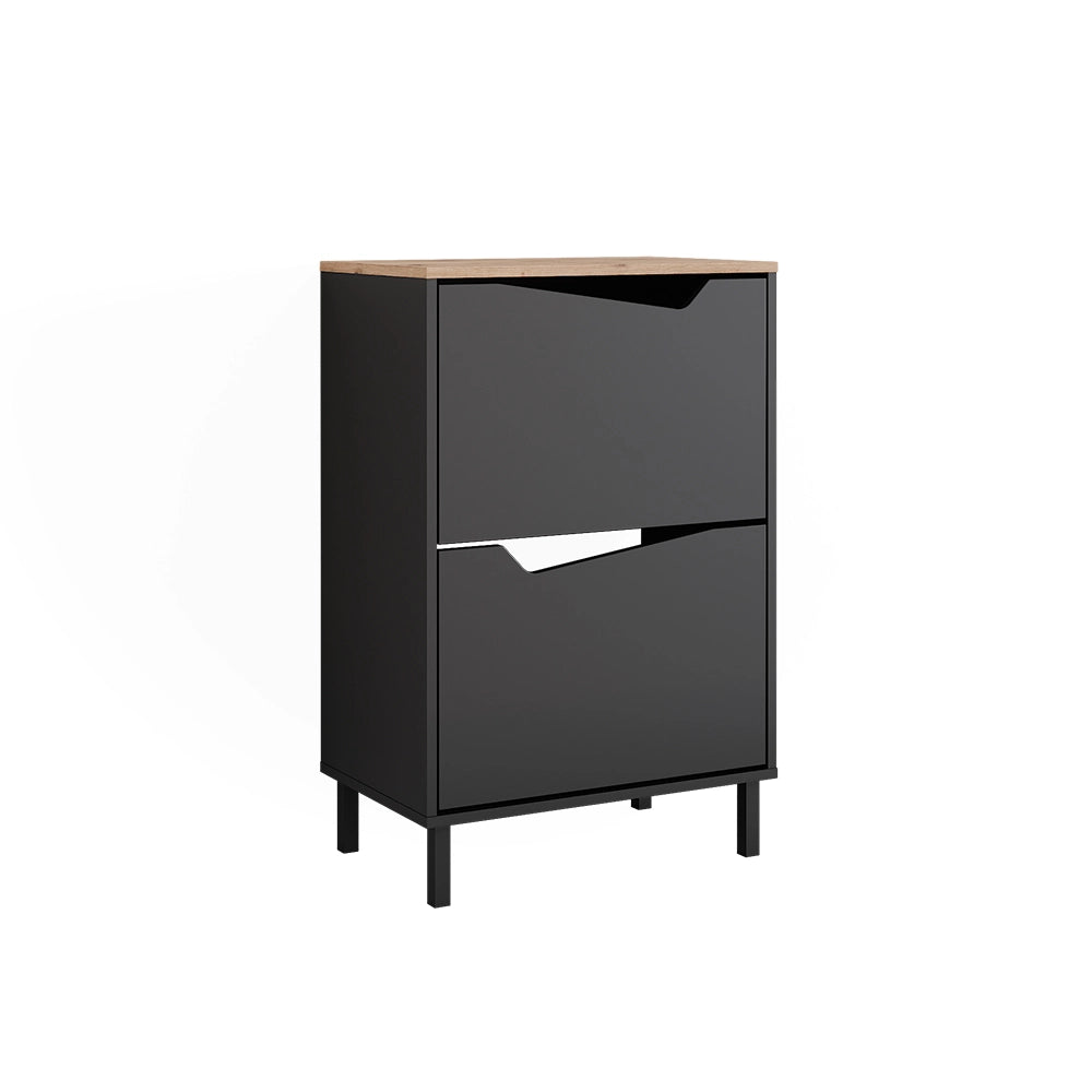 Vicco Scarpiera da ingresso Antracite/Artisan 60 x 91.6 cm con 2 scomparti