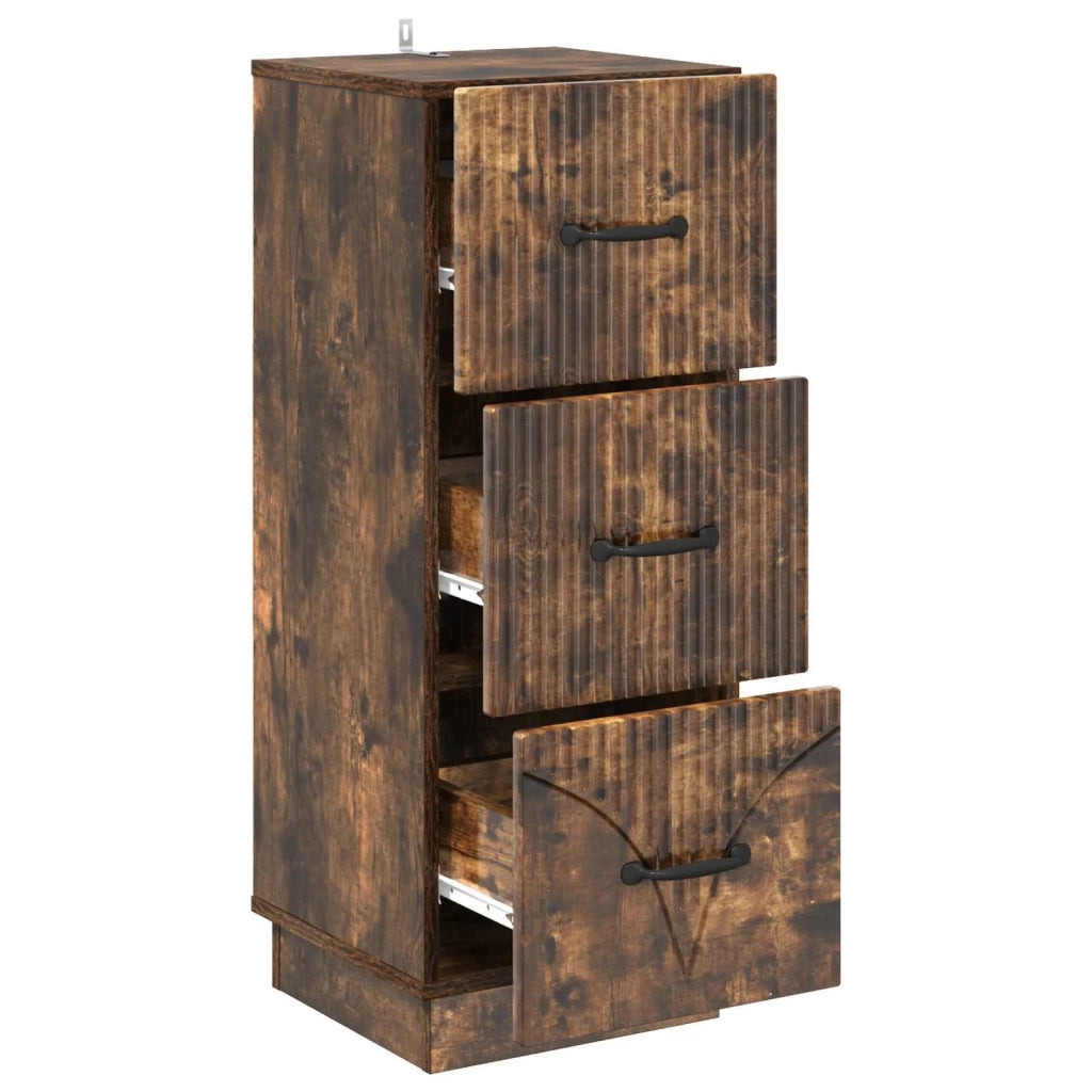 Mobile con Cassetti Rovere Fumo 33 x 34,5 x 87 cm 895310