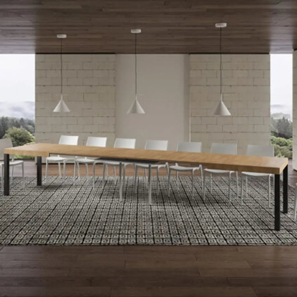 Tavolo allungabile 160/420x90 cm Everyday Premium colore quercia natura gambe antracite