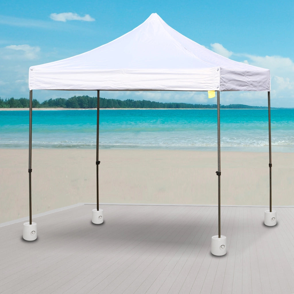 Piedi per tenda da giardino ¨C zephmum ¨C 4 pezzi PE 24x25 cm bianco