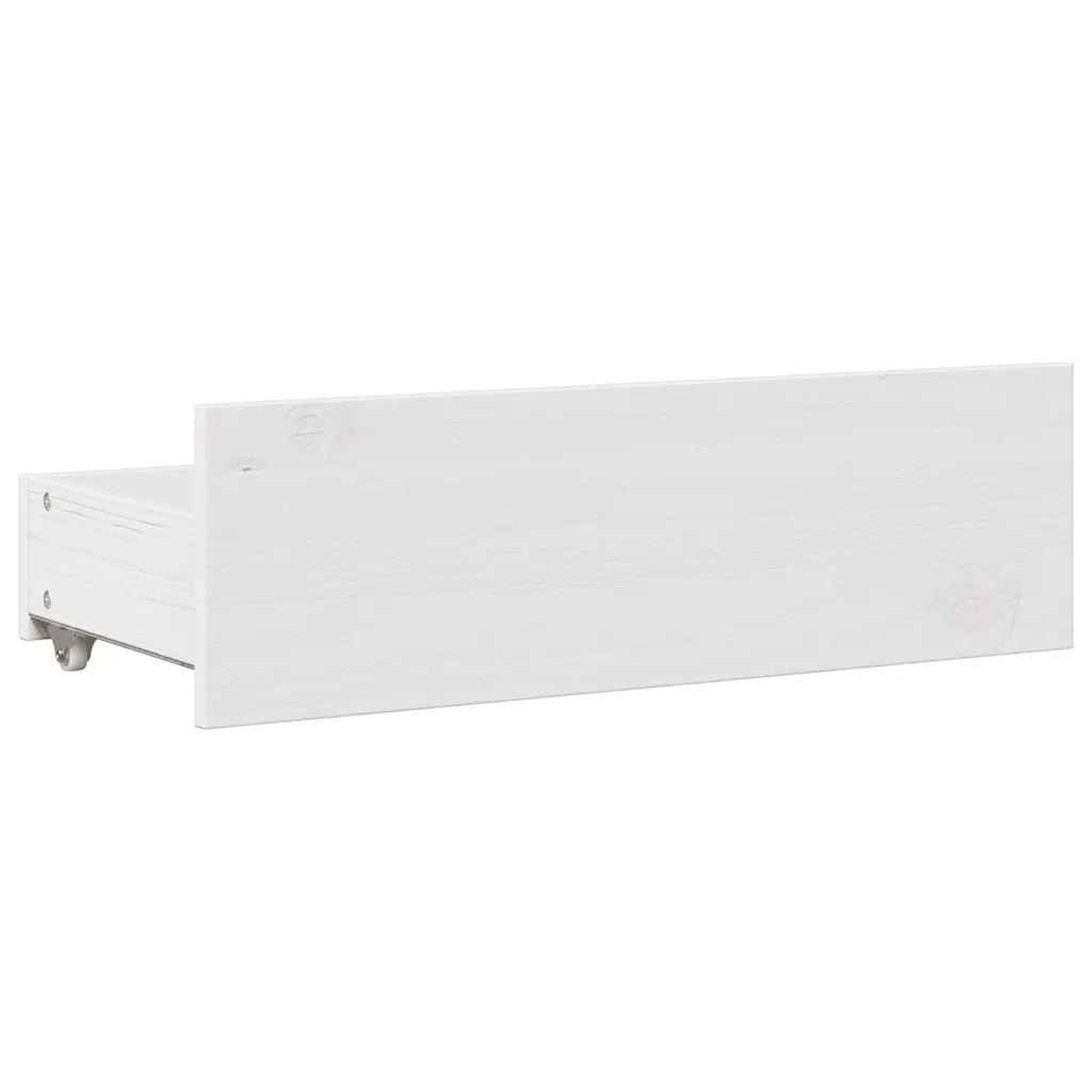 Letto Libreria senza Materasso Bianca 90x200 cm Legno di Pino 3308970
