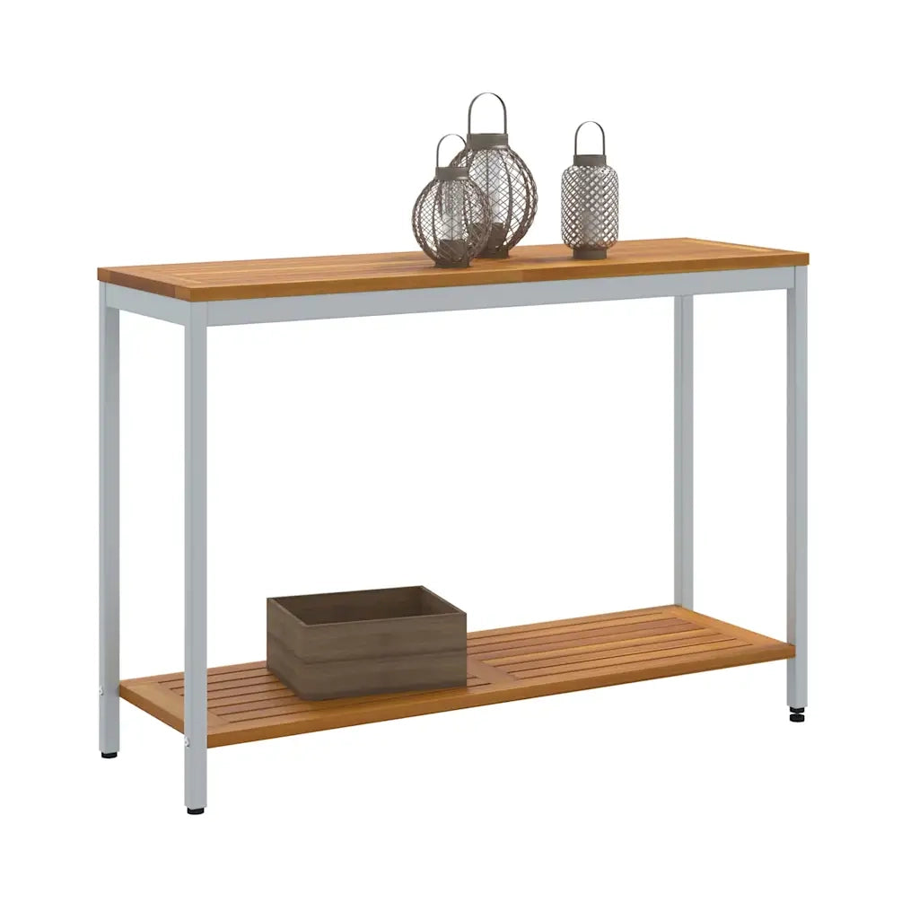 Tavolo da Esterno Naturale e Grigio 110 x 35 x 75 cm 4010609