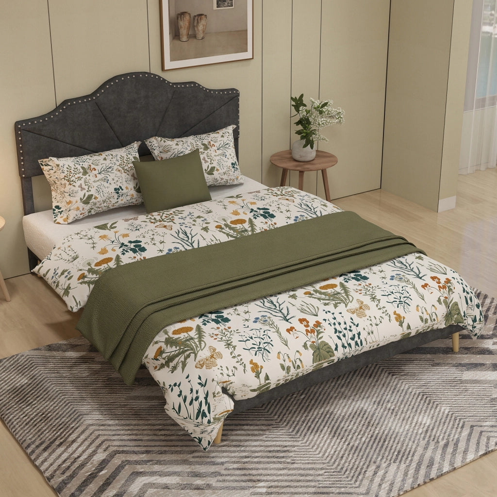 Letto matrimoniale minimalista - Xylo - 160x200 - Grigio
