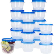Set di 3 contenitori di plastica per alimenti, 550 ml, colorati, rettangolari, chiusura a vite
