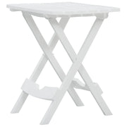 Tavolo da Giardino | Tavolino da esterno Pieghevole 45,5x38,5x50cm Bianco
