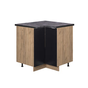 Mobile ad angolo cucina Fame-Line Nero rigato/Rovere dorato 80.5 cm, PL Antracite Vicco