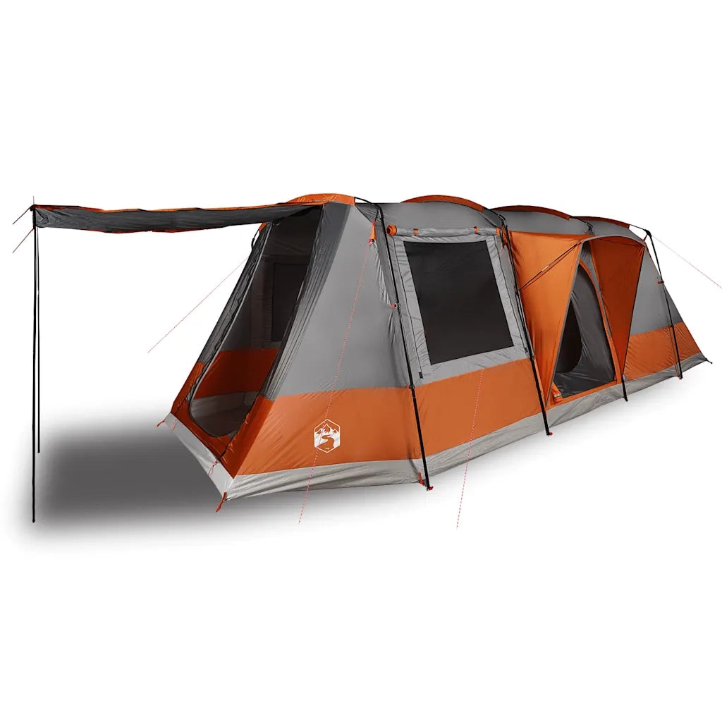 Tenda da Campeggio a Tunnel per 4 Persone Grigio e Arancione 94630