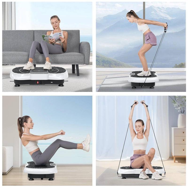 Piattaforma vibrante, attrezzatura per il fitness domestico  con altoparlante Bluetooth, 4 modalità di programmazione, carico massimo 150 kg