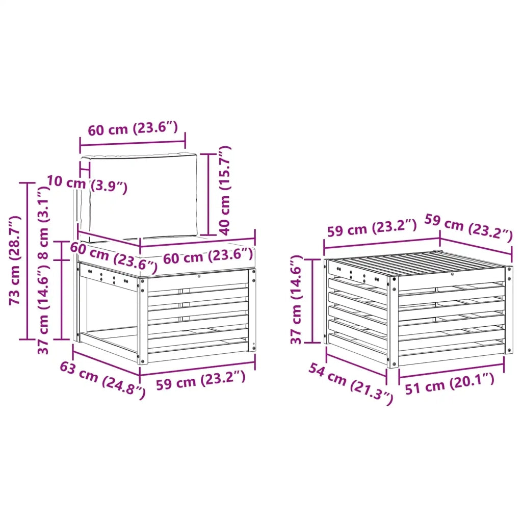 Set divani 9 pcs Naturale e Beige Legno di Acacia Massello 3374583