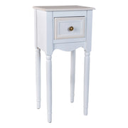 Comodino in legno bianco 33 x 26,5 x 72,5