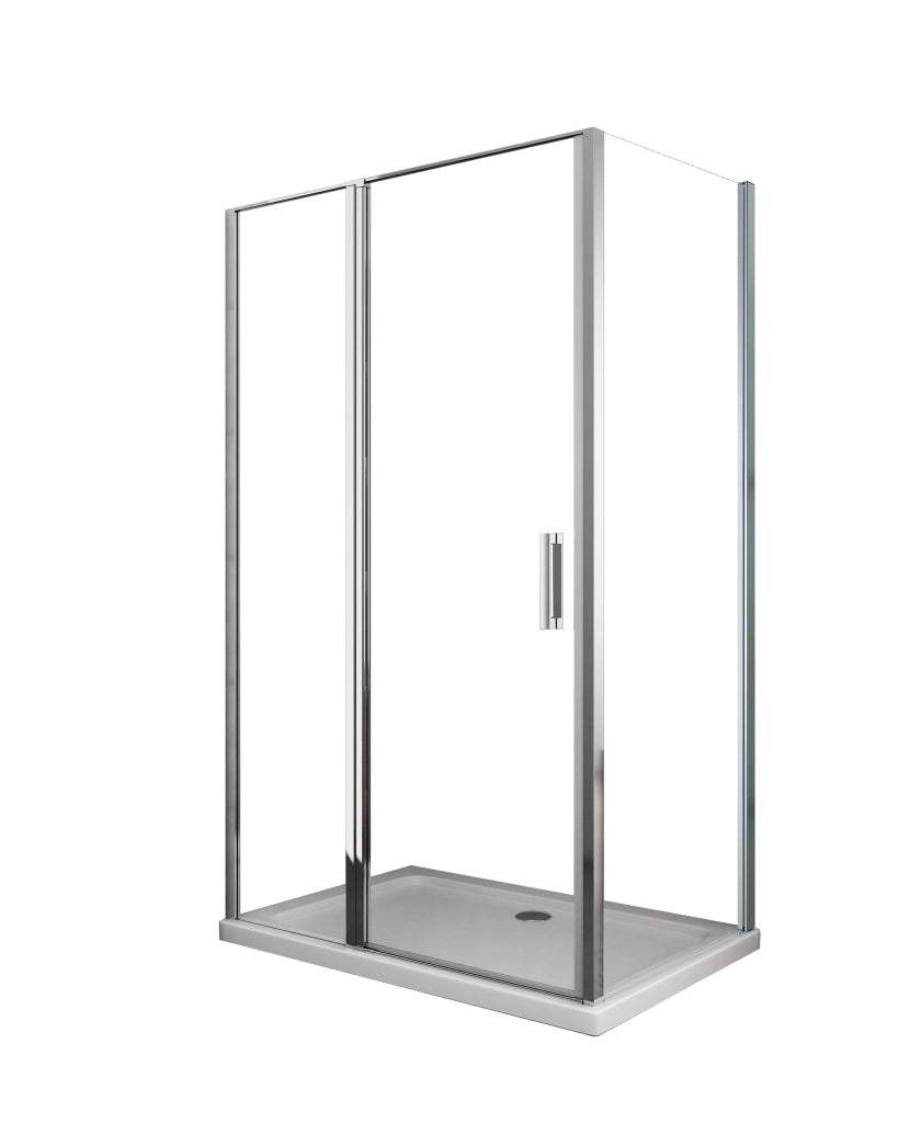 Box Doccia angolare 70x120 cm 1 anta Battente in Cristallo trasparente 6mm H190 Best