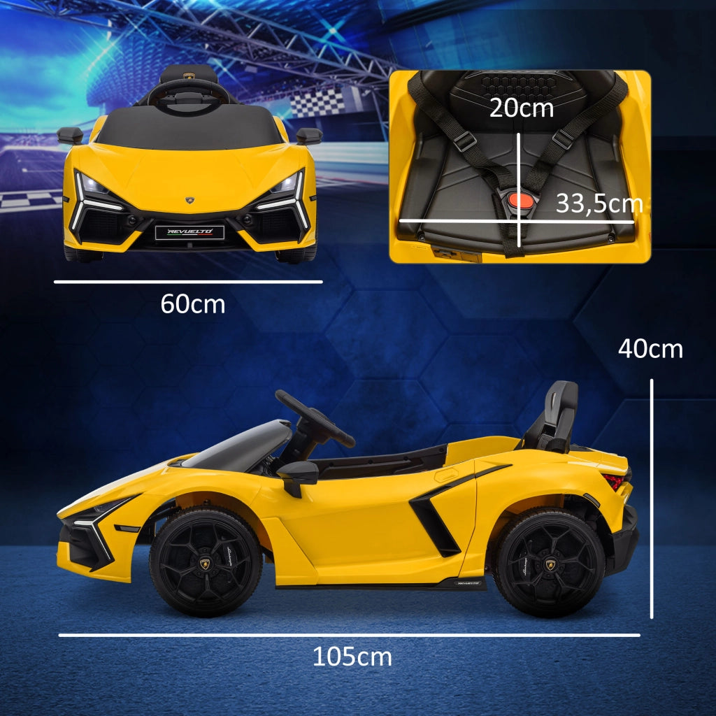 Auto elettrica Lamborghini per bambini ¨C zephmum ¨C giallo 12V telecomando