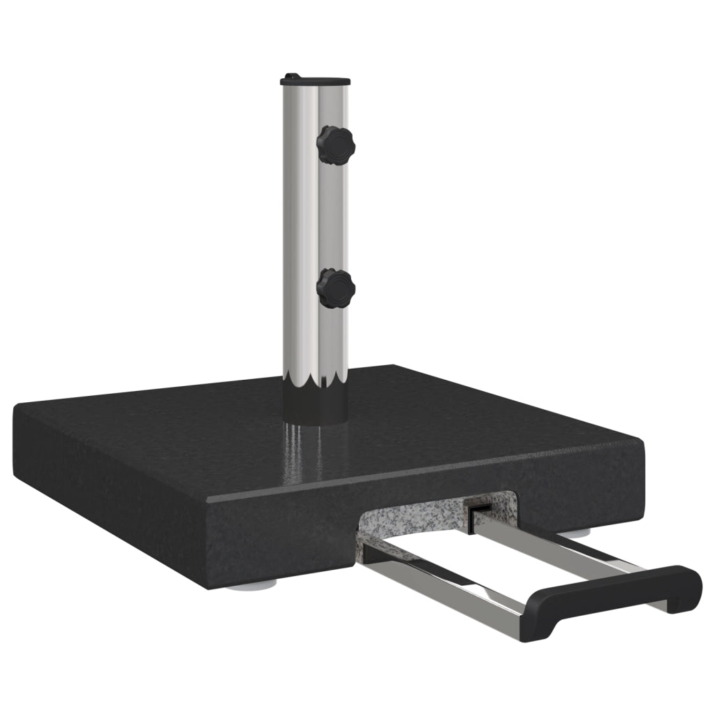 Base Ombrellone con Maniglia Granito Nero 29 kg Quadrata