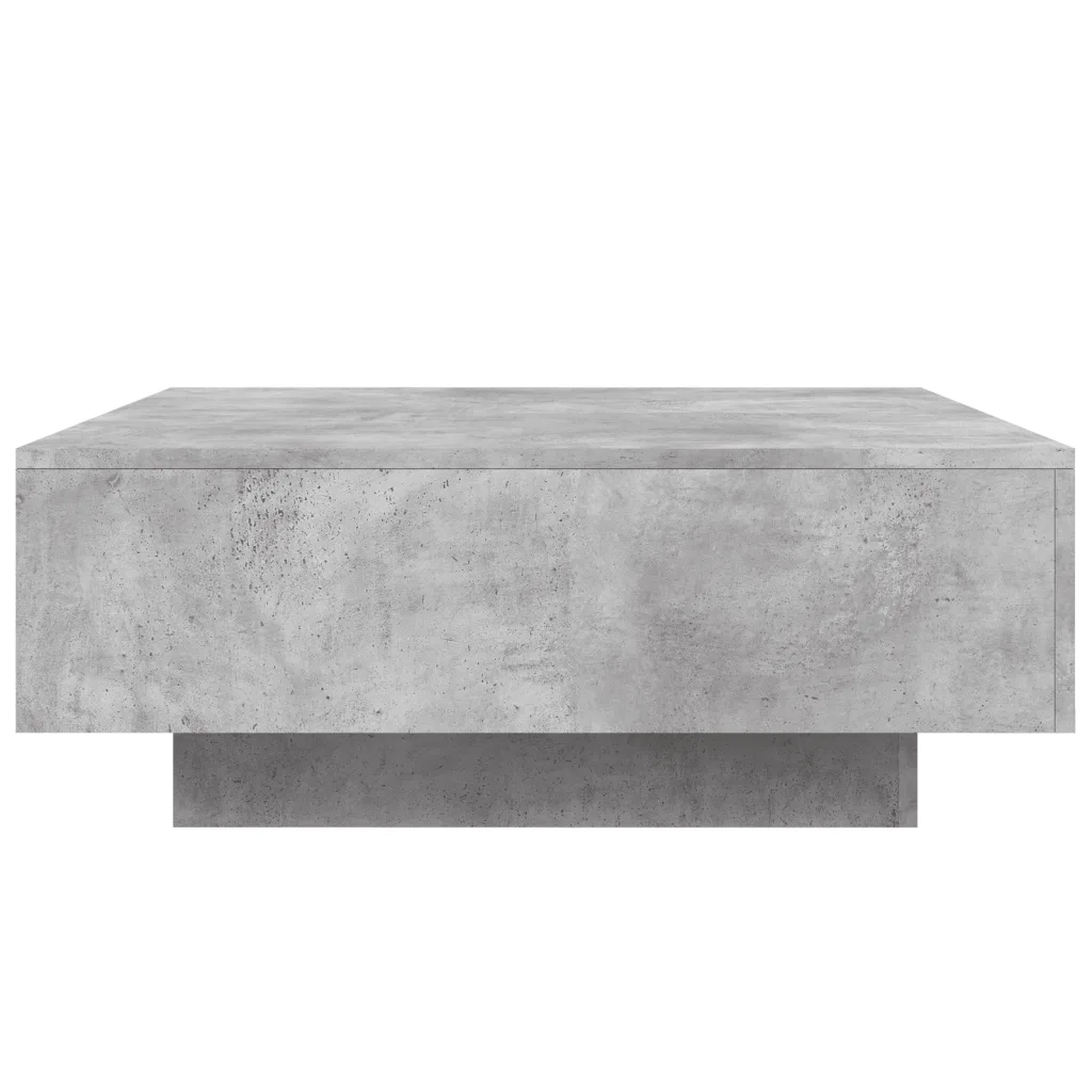 Tavolino Salotto Grigio Cemento 80x80x31 cm Legno Multistrato 836584