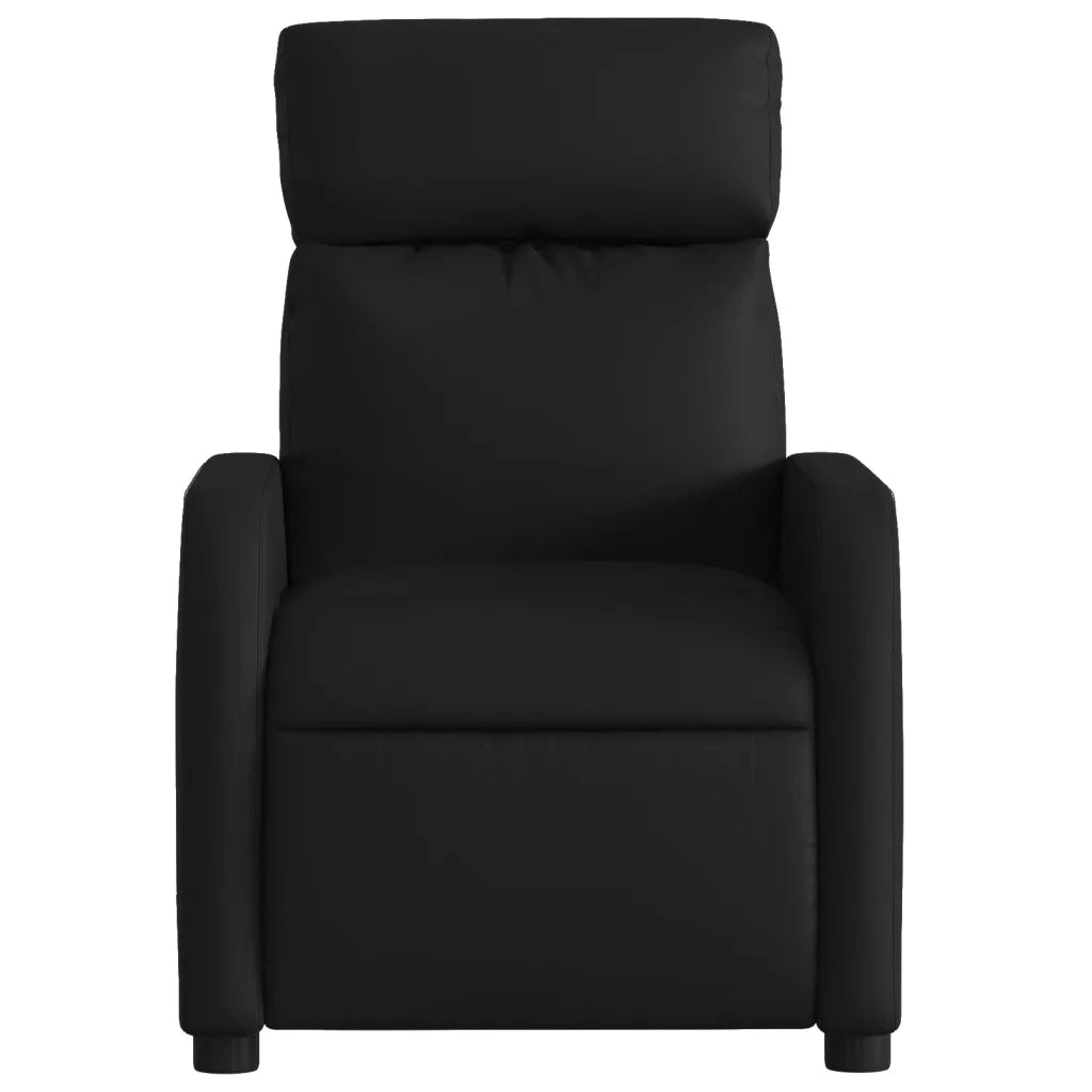 Divano Sedia-Poltrona reclinabile massaggiante in similpelle nera 502291