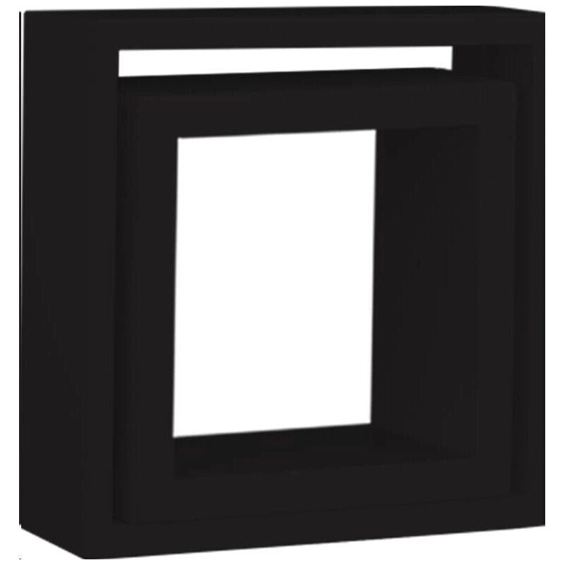 MENSOLE CHIUSE A FORMA QUADRATA 30X30-25X25 CM IN COLORAZIONNERA 2 PZ OKX