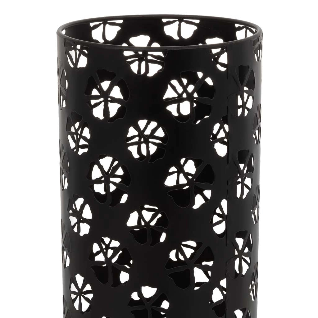 Portaombrelli tondo in metallo nero d20x50h