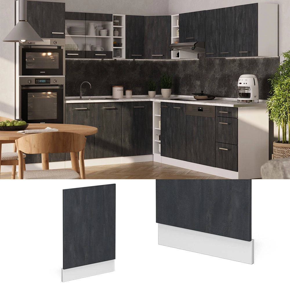 Vicco Pannello frontale Calcestruzzo nero 45 cm Senza piano di lavoro