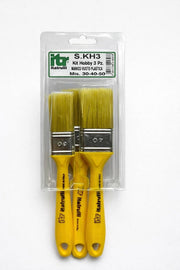 KIT PENNELLESSA MANICO PLAST GIALLO 30-40-50  3PZ- ITALRULLI- 6,0 pz
