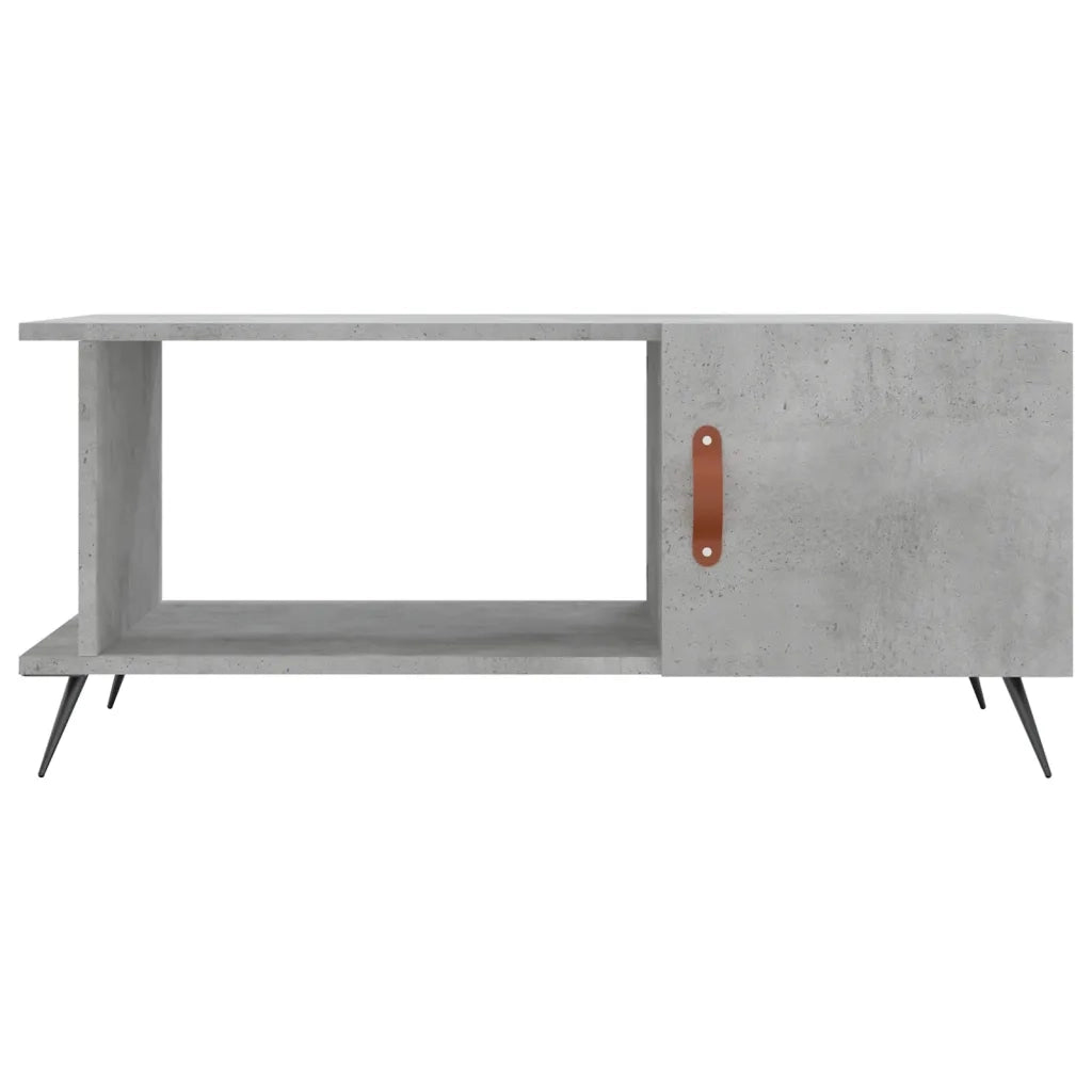 Tavolino da Salotto Grigio Cemento 90x50x40cm Legno Multistrato 829464