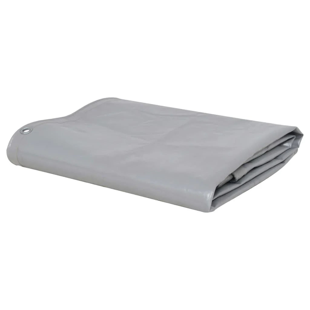 Telone versatile e resistente per mobili da giardino depositi di legna rimorchi auto barche biciclette 650 g/m² 3,5 x 5 m grigio 02_0002181