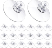 20 pezzi di clip in plastica, 40 mm, clip in PVC trasparenti, clip adesivi forti con dado per auto, tenda, tessuto, vetro, bagno, parete, porta, finestra