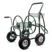Carrello avvolgitubo da giardino con manovella, tubo non incluso, per tubi da 16mm (5/8″) lunghi max 76m, ruote 25cm