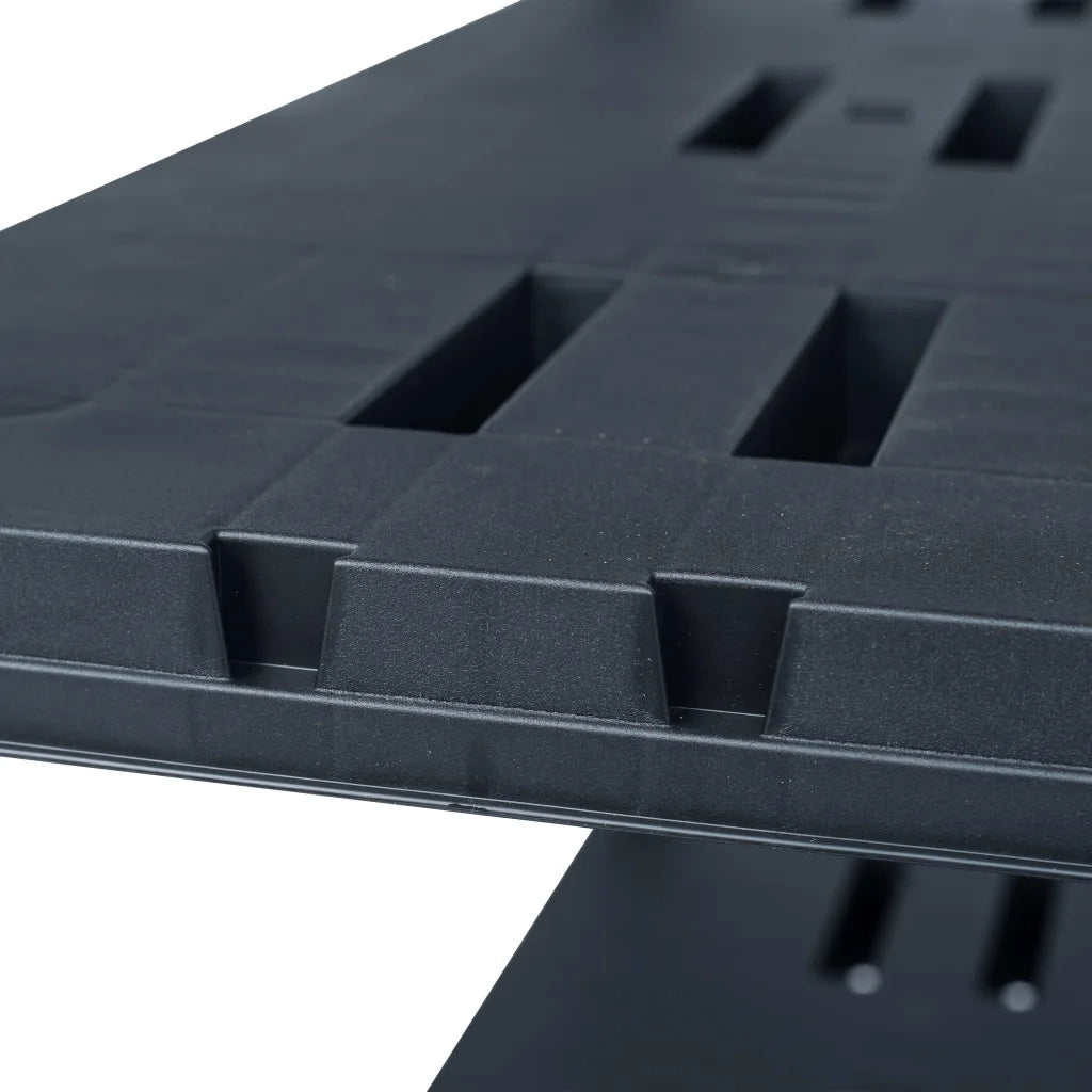 Scaffali 2 pz Nero 220 kg 90x40x138 cm in Plastica 276262