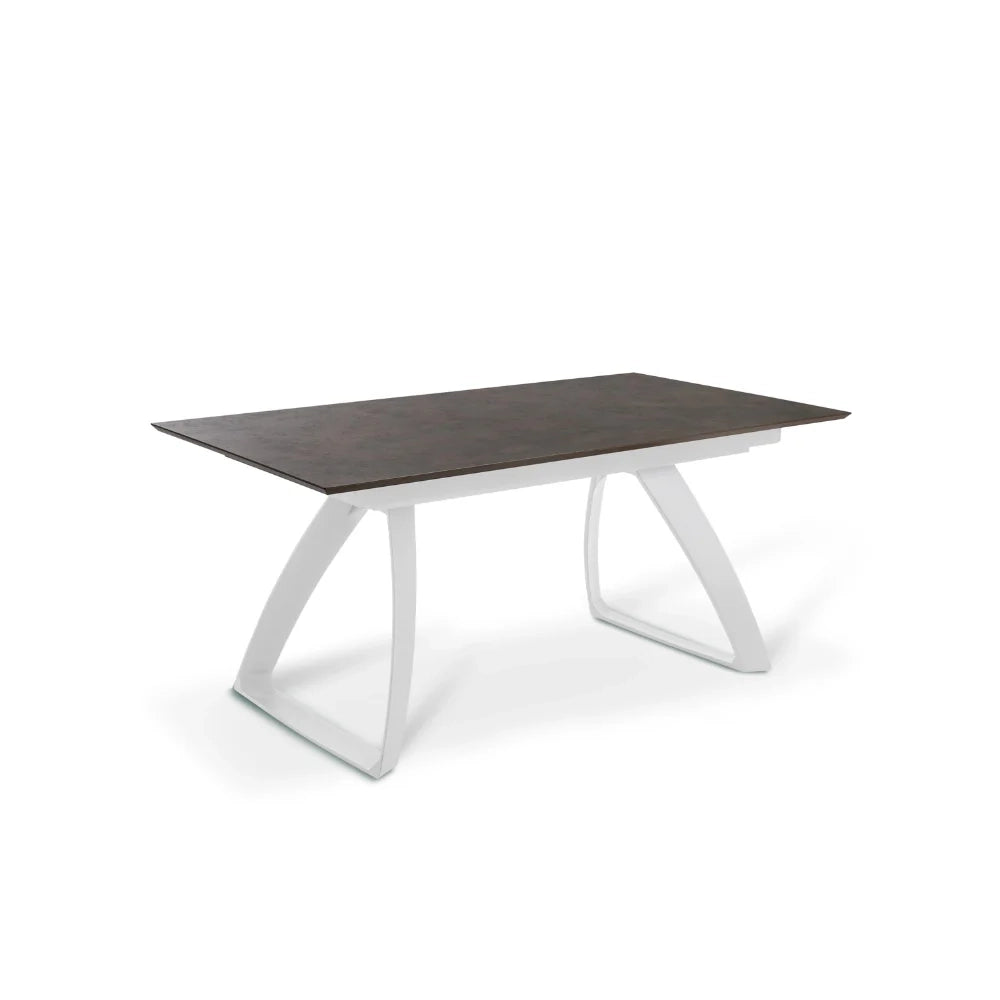 Tavolo da pranzo allungabile in HPL ruggine Grayson 170-270x90 cm fino a 12 posti Made in Italy | Duzzle