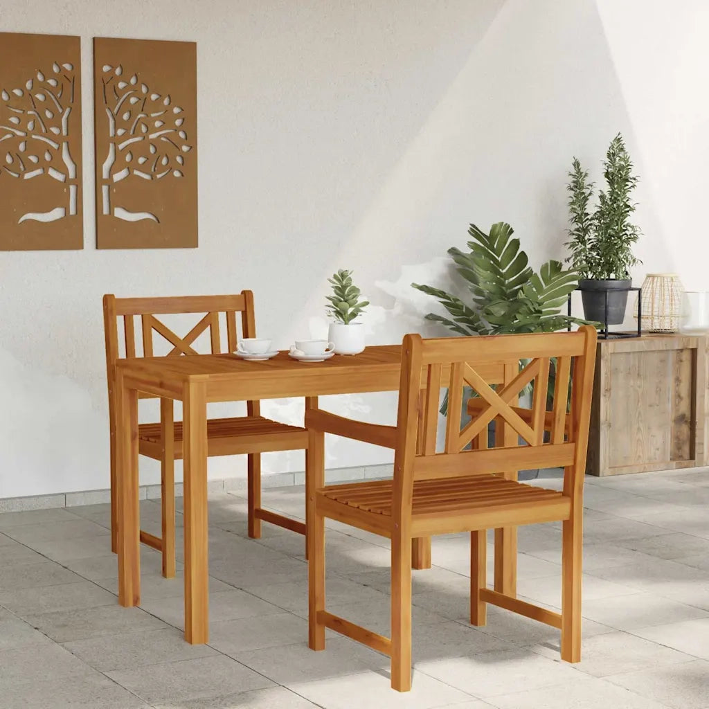 Set da Pranzo per Giardino 3 pz | Set Salotto da Giardino Marrone