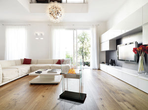 Camino a Bioetanolo da Pavimento 65x34x90 cm 2000W 1,5L Atlanta Nero