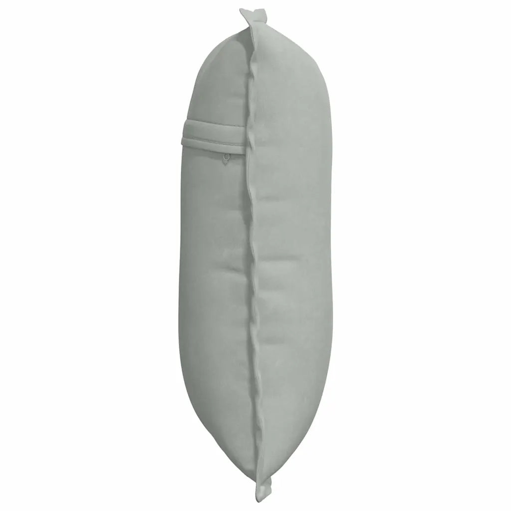 Cuscino per Schiena | Cuscino dorsale Grigio chiaro 50 x 45 cm Tessuto in Cords