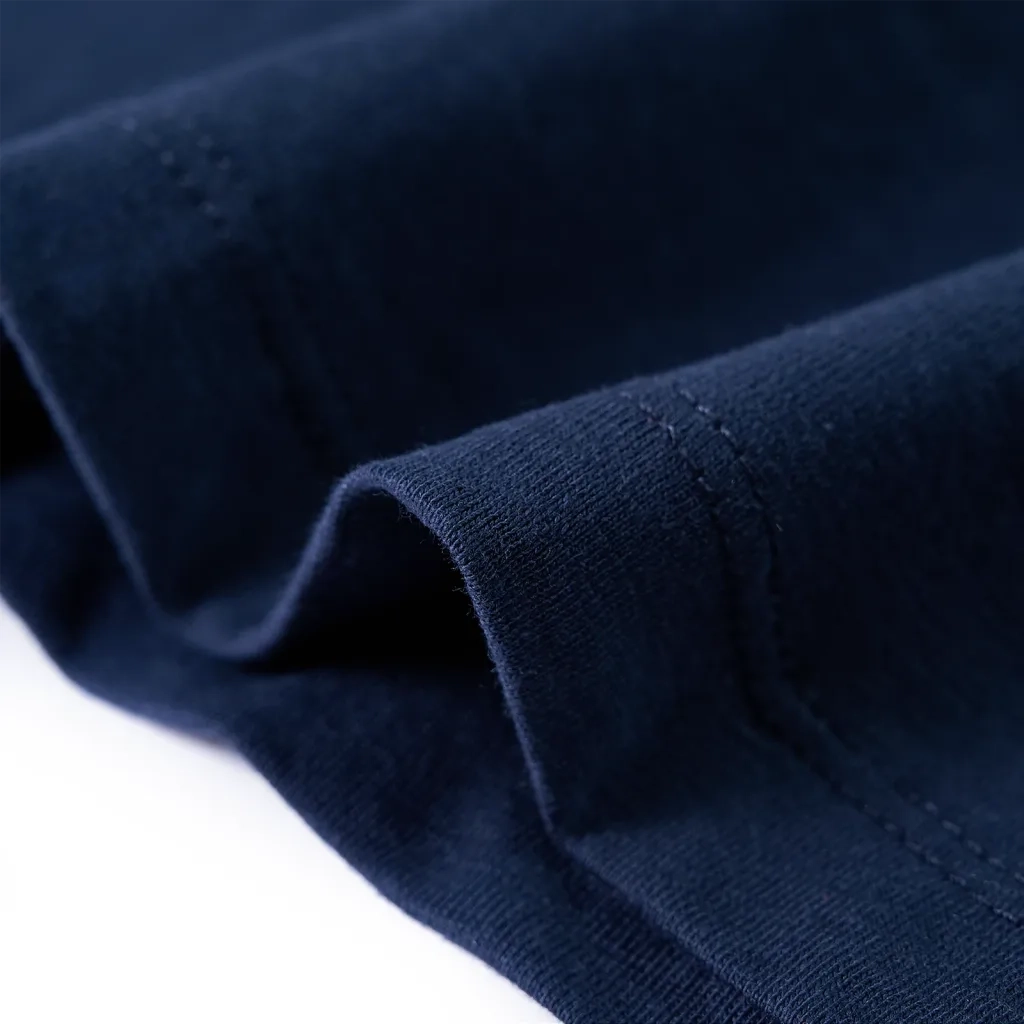 Maglietta da Bambino Maniche Lunghe Blu Marino MÃ©lange 140