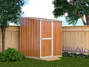 Box in Acciaio Zincato Casetta da Giardino in Lamiera 1.55 x 1.75 m x h2.02 m - 60 KG – 2.71 metri quadri - FINITURA LEGNO