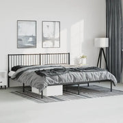 Giroletto con Testiera in Metallo Nero 193x203 cm