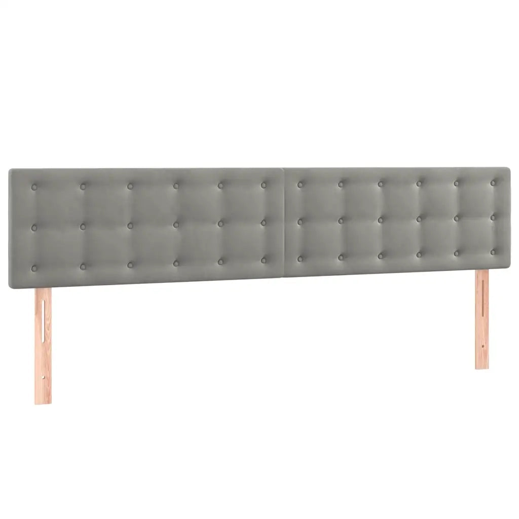 Giroletto a Molle con Materasso Grigio Chiaro 120x190cm Velluto
