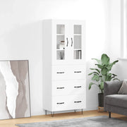 Credenza Bianca 69,5x34x180 cm in Legno Multistrato 3198433
