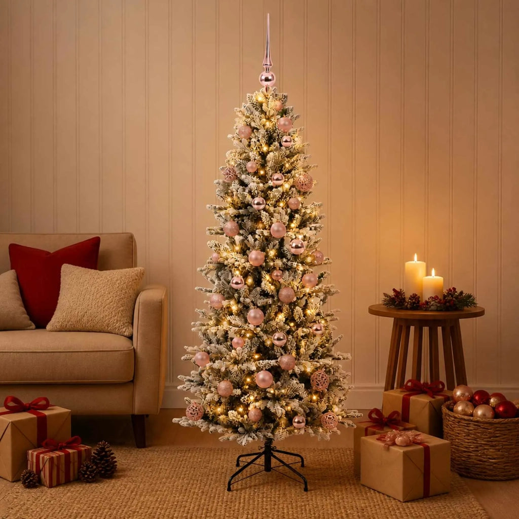 Albero di Natale artificiale con palline 150 cm 150 LED 3465758