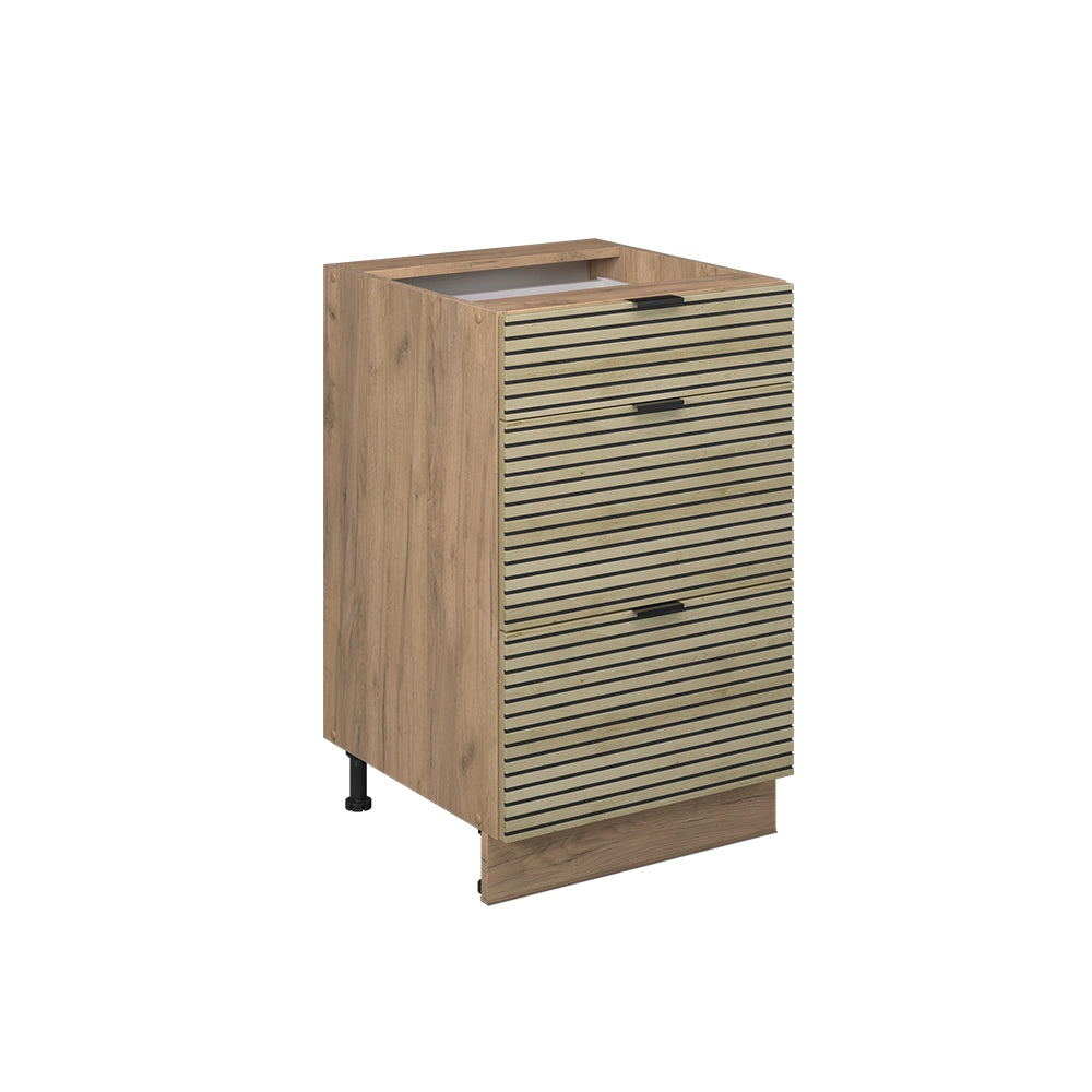 Vicco Mobiletto base per cucina Pannello in quercia 50 cm senza piano di lavoro