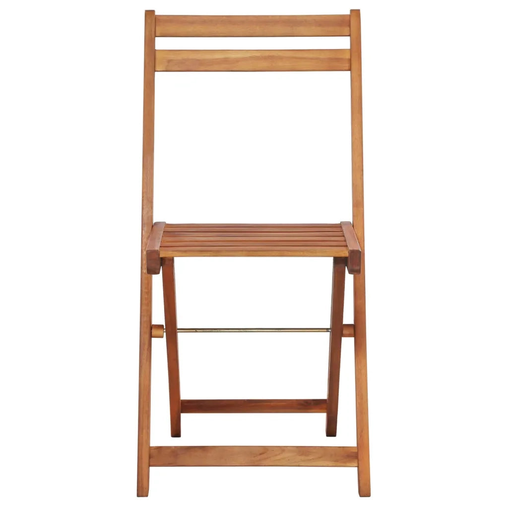 Sedie da Bistrò per Esterni 2 pz in Legno Massello di Acacia 44012
