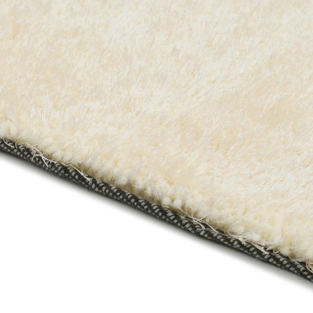 Tappeto Shaggy per Area Crema 120 x 160 cm Polietilene 285072
