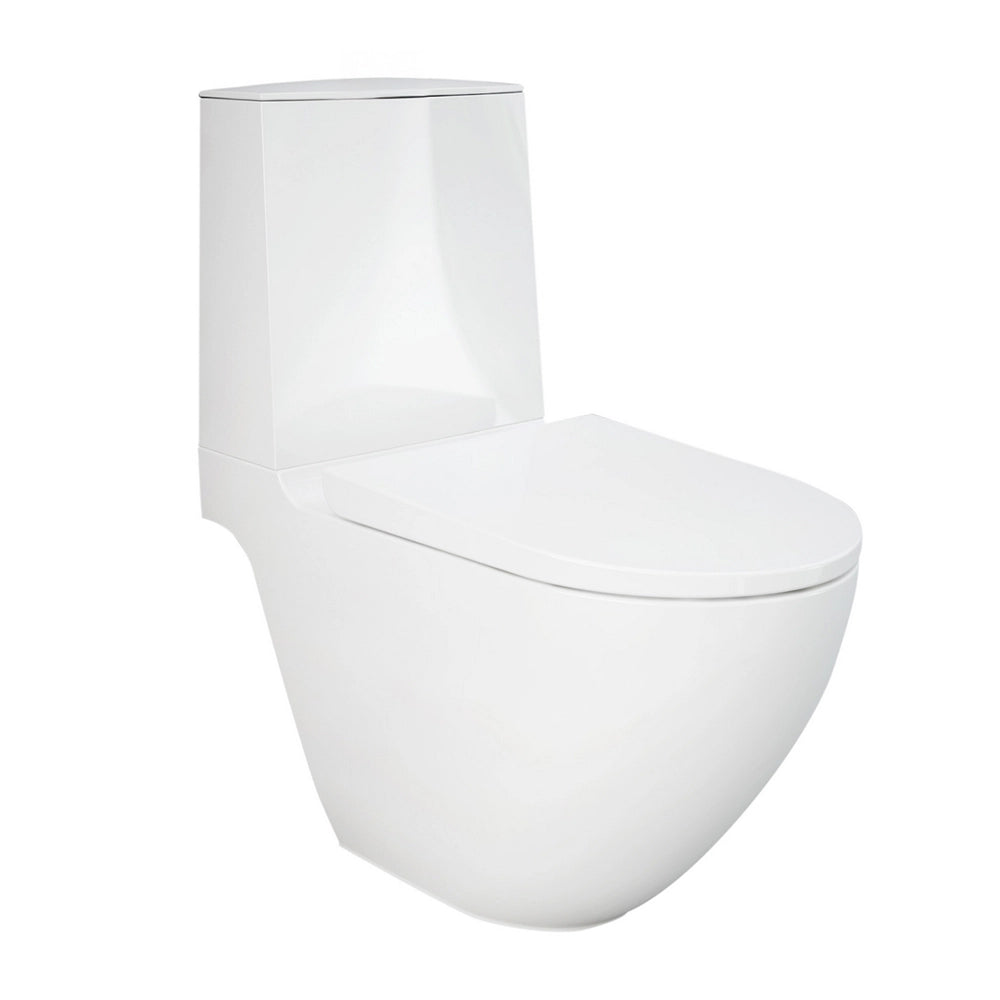 Vaso monoblocco bianco tradizionale in ceramica scarico a pavimento e sensore Rak Des