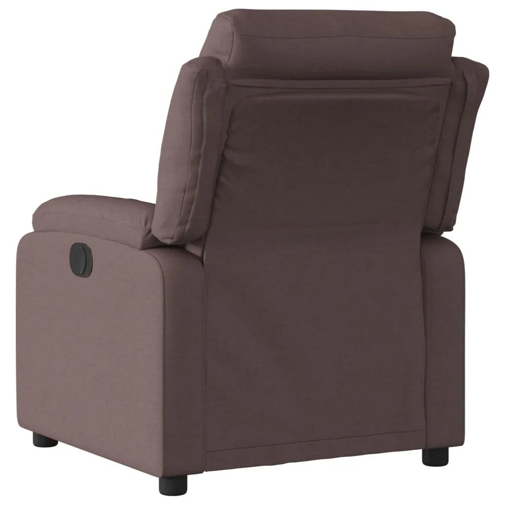Poltrona Reclinabile Marrone Scuro in Tessuto 373467