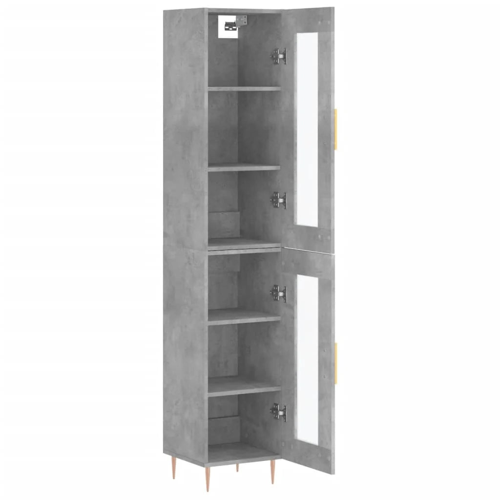 Buffet credenza cassettiera armadio mobile contenitore organizer cucina soggiorno salotto alto 34,5 x 34 x 180 cm legno ingegnerizzato grigio 02_0034411