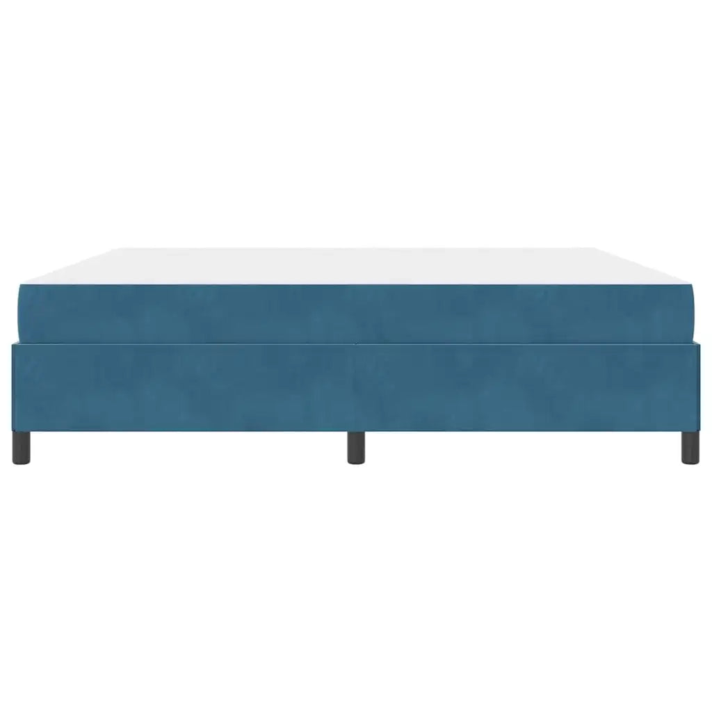 vidaXL Struttura del letto Blu scuro e bianco 200 x 200 cm Velluto